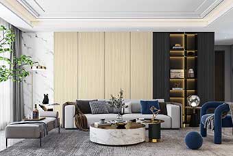 台州轻奢风格-客厅